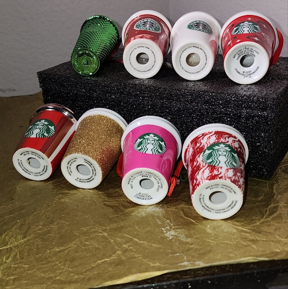 Starbucks Christmas Mini Ceramic Holiday Hanging  Cups Ornaments - Picture 4 of 11